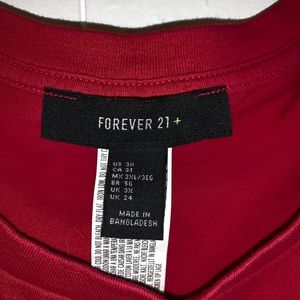 Forever 21 Tops - Forever 21 Red Tie Shirt Forever 21 Tops - Forever 21 Red Tie Shirt